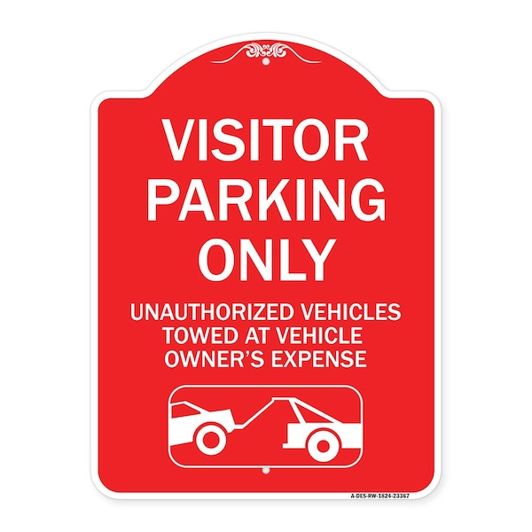Parking Restriction Visitor Parking Only Unauthorized Vehicles Towed at Owner Expense, RW-1824-23367